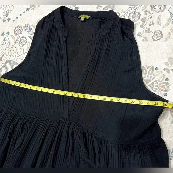 Celandine Anthropologie The Kallie Flowy Maxi Dress Black Size 3X - Picture 8 of 10
